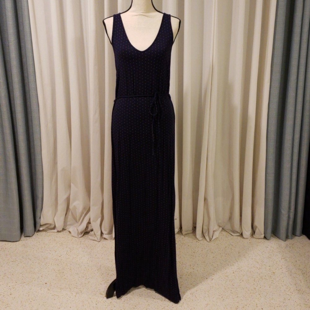 LONG navy maxi dress